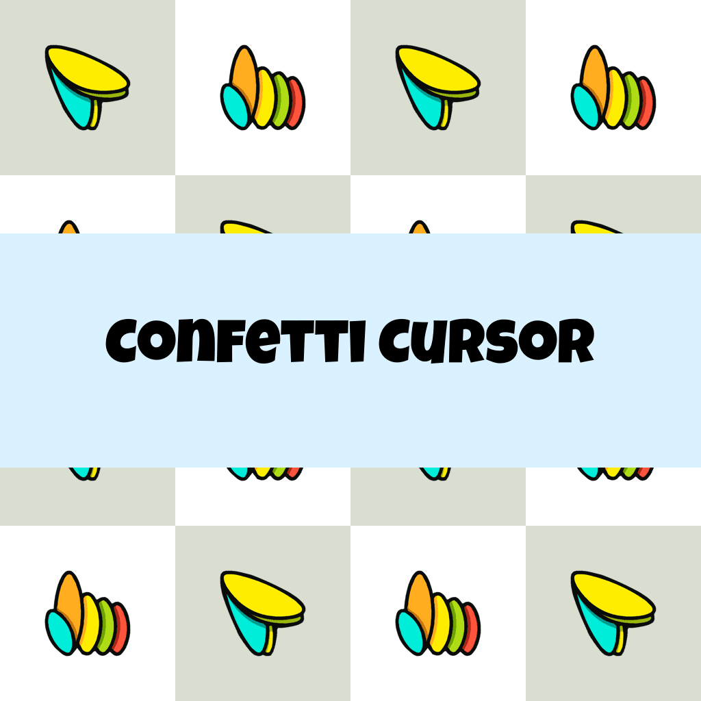 Preview Confetti cursor custom cursor pack